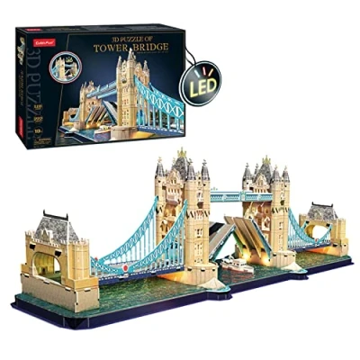 Afbeelding van 3d puzzel Tower Bridge Londen Bekende Wereld Gebouwen 157 Stuks Meerkleurige Kinderen en volwassenen l Steden model bouw