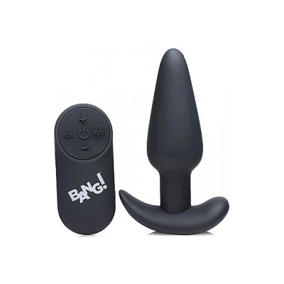 Afbeelding van Buttplug met Vibratie en Afstandsbediening Zwart