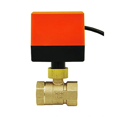 Afbeelding van kogelkraan met actuator elektrische 2 weg AC220V AC24V DC12V aansluiting 1/2 3/4 1 1/4 inch (AC220V, inch)