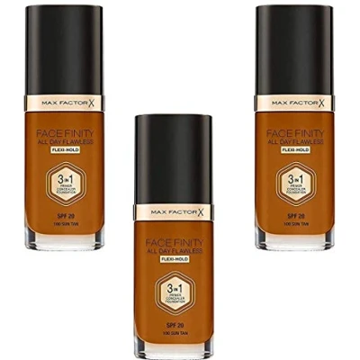 Afbeelding van Max Factor Facefinity 3 in 1 Foundation Sun Tan 100 30 ml