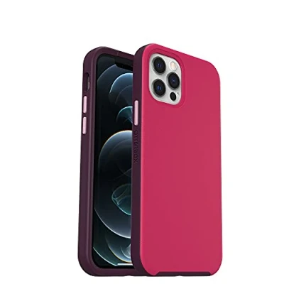 Afbeelding van OtterBox Slim Series hoesje voor iPhone 12 / Pro met MagSafe, schokbestendig, valbestendig, ultradun, dun beschermend hoesje, getest volgens militaire standaard, Roze/Purper