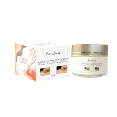 Afbeelding van Britains Beauty donkere nekbleekcrème 50 g Effectieve huidverhelderende en verzachtende formule Voor nekgebieden Vermindert vlekken, egaliseert de huidskleur, hydrateert