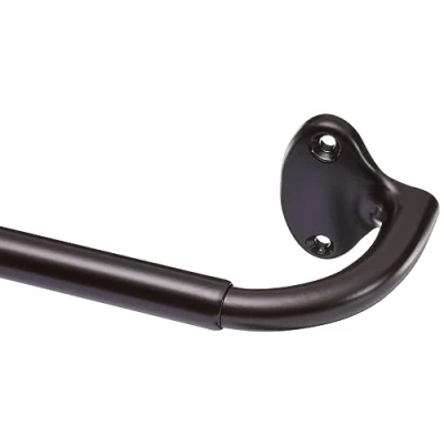 Afbeelding van Amazon Basics Gordijnroede, telescopisch, voor verduisterend gordijn, met gebogen stang, 71 122 cm, brons