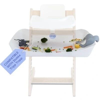 Afbeelding van CATCHY Voedselvanger Compatibel met Stokke Tripp Trapp Kinderstoel + 11 andere kinderstoelen apart verkocht Baby &amp; Peuter Voedsel Mess Catcher Onder Accessoire