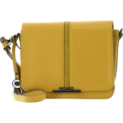Afbeelding van PICARD Leren Schoudertas Avondtas Marie Crossbody Bag Lemon Geel