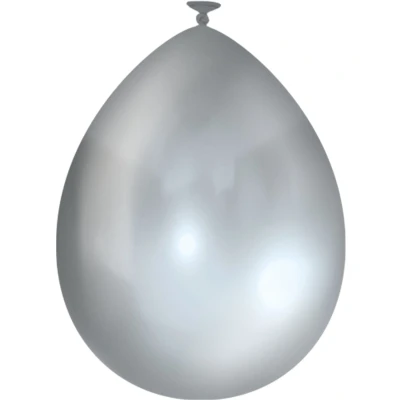 Afbeelding van Zilveren Ballonnen Metallic 30cm 10, 25, 50 of 100 stuks