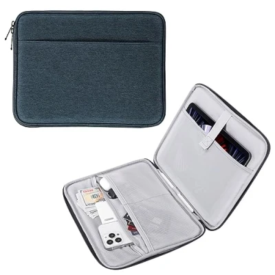 Afbeelding van MoKo 9 11 inch Tablet Sleeve, Protective Carrying Bag with Two Compartments Fits New iPad Air/Pro 2024, Air 5/4th 10.9, 9/8/7th 10.2, 10th Tab S8/S9 11, Indigo