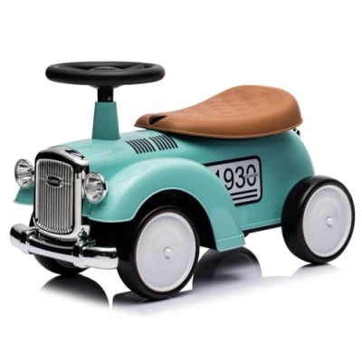 Afbeelding van sun baby Loopauto voor kinderen vanaf 1 jaar Retro Classic, kinderauto, loophulp met claxon, pieptoon, opbergvak onder zitting (Munt)