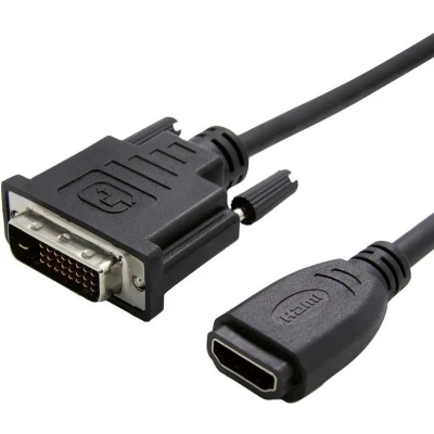 Afbeelding van Value 12.99.3116 DVI kabel / HDMI Adapterkabel D 24+1 polige stekker, A bus 0.15 m Zwart