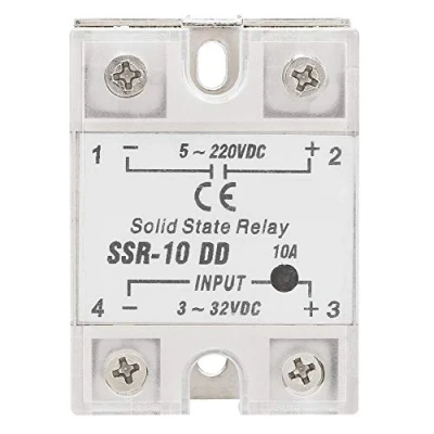Afbeelding van SSR 10 DD 10A 5 220VDC Solid State Relais Voor Industrieel Automatiseringsproces Petrochemische Apparatuur, Voedselmachines, Verpakkingsmachines, CNC Machinegereedschappen