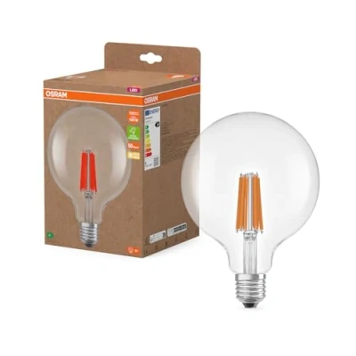 Afbeelding van Osram LED lamp in classic mini candle shape, with decorative filament frosted design, energy efficiency class A, E14, 1.2 W, 255 lm, 4000 K, cool white. 100% light straight away.