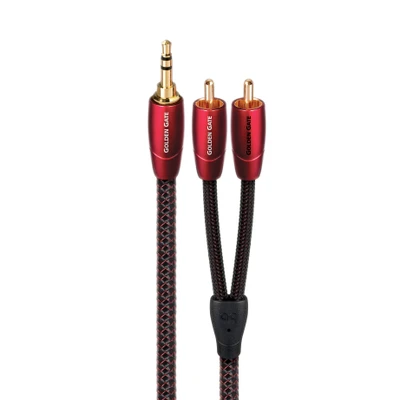 Afbeelding van Audioquest Golden Gate 3.5mm naar 2x RCA Kabel Mini Jack Overgangskabel 2m