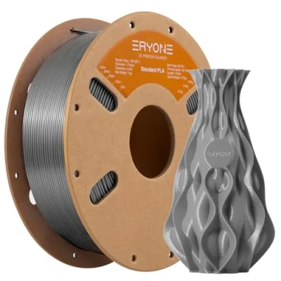 Afbeelding van Eryone PLA filament, 1,75 mm, voor 3D printer, 0,03 1 kg per spoel, kattengrijs