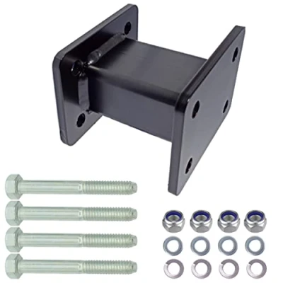 Afbeelding van XIMPLIO Trekhaak verlenging 100 mm haakverlenging adapter voor AHK aanschroefplaat flensbal 4 gaten 83x56 gatafstand