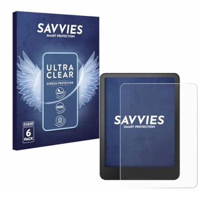 Afbeelding van Savvies Screenprotector voor Amazon Kindle Paperwhite 2024 (12. Gen.) Folie Beschermfolie transparant (6 Stuks)