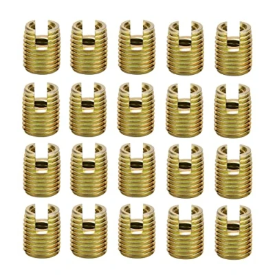 Afbeelding van Schroefinzetstukken, Akozon 20 stuks 302 Koolstofstaal Zelftappende schroefdraad Inzet Schroef Reparatieset (Interne M3 x 0,5 Buiten M5 * 0,5:6 mm)