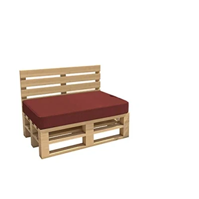 Afbeelding van Chilly Piley Palletkussen Tuinkussen Waterdicht Indoor Outdoor Wasbaar Uitneembaar Zitkussen Rugkussen (Zitkussen 120x80x15, Donkerrood)
