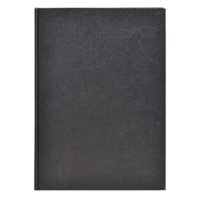 Afbeelding van Clairefontaine Ref 134243C Goldline Casebound Pad (64 Ivory Sheets) A4 (297 x 210mm) formaat, 140gsm papier, portretlay out zwarte omslag geschikt voor droge technieken