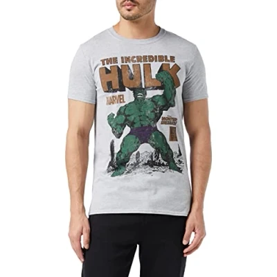 Afbeelding van Marvel Hulk Rage T shirt voor heren, Grijs (Grijs Marl Spo), M