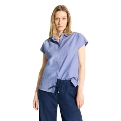 Afbeelding van Cecil Chambray Overhemdblouse, Dames, Maat: XL, Blau
