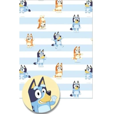 Afbeelding van Bluey 2 pak inpakpapier, 4 vellen tags inpakpapier