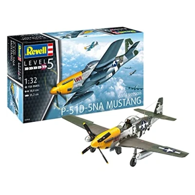Afbeelding van Revell 03944 modelbouwset vliegtuig 1:32 P 51D Mustang schaal 1:32, niveau 5, getrouwe replica met veel details