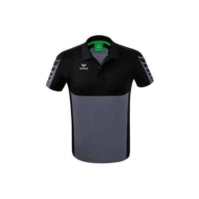 Afbeelding van Six Wings polo slate grey/zwart / L
