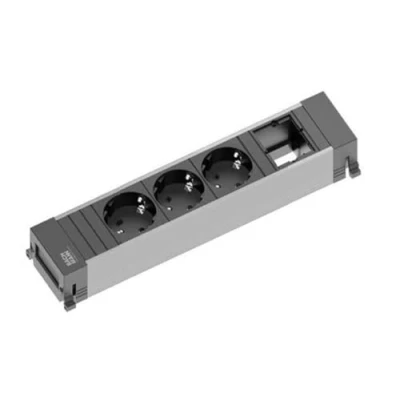 Afbeelding van Bachmann, Stekkerdoos, Power Frame 3xSchuko 1xCM (3 x, CEE 7/3, 0.20 m)