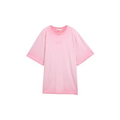 Afbeelding van TOM Tailor Denim Tshirt print, Dames, Maat: Large, Light dusty pink