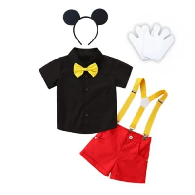 Afbeelding van Lito Angels Mickey met Accessoire Fancy Dress Outfit voor Peuter Jongens, Verjaardagsfeest Up Maat 104 (Leeftijd 3 4 Jaar) (Markeringsnummer 110)