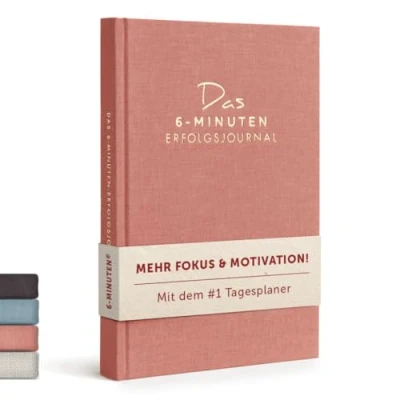 Afbeelding van Das 6 minuten Erfolgsjournal (in het Duits) Bereik gerichte en ontspannen doelen per dag voor meer motivatie, mindfulness focus succesdagboek van de makers &quot;6 dagboek&quot; (Oudroze,