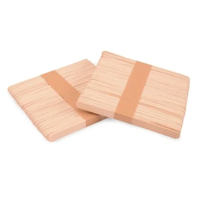 Afbeelding van Vaessen Creative Houten ijslollystokjes, 100 stuks, 1 x 11,4 cm, maken 3D kunstwerken, kunst en handwerk voor kinderen, woondecoratie meer, natuurlijke berk