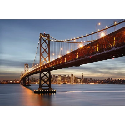 Afbeelding van Komar Fotobehang Bay Bridge 368x254 cm (breedte x hoogte), inclusief pasta (set)