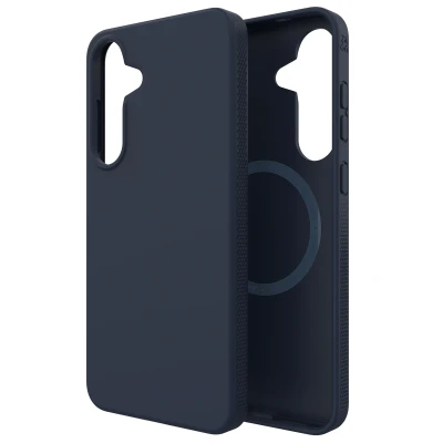 Afbeelding van Samsung Galaxy S25 MagSafe Hoesje Gerecycled kunststof ZAGG Hardcase/Backcover Donkerblauw Telefoonhoesje Shockproof/Valbescherming