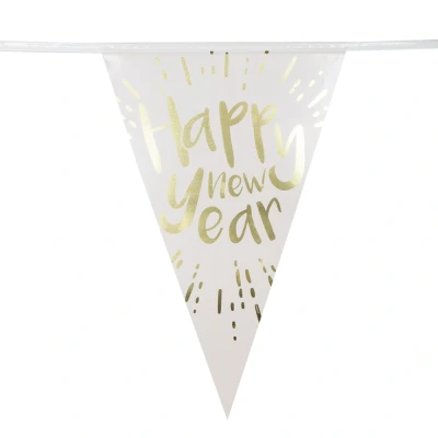 Afbeelding van Slinger vlaggenlijn Happy New Year 4 meter