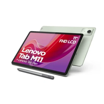 Afbeelding van Lenovo Tab M11 tablet, 11 inch WUXGA touchscreen, MediaTek Helio G88, 4 GB RAM, 128 geheugen, wifi, Android 13, groen, incl. Pen