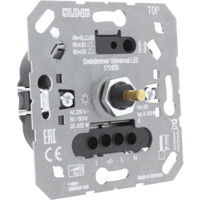 Afbeelding van Jung Dimmer element inbouw LED 3 100W/2 420W druk wissel