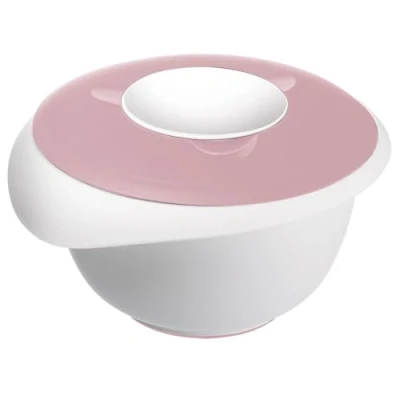 Afbeelding van Westmark Mengkom met tweedelige deksel, 3,5 l, schenktuit, kunststof, wit/roze, 3155227P