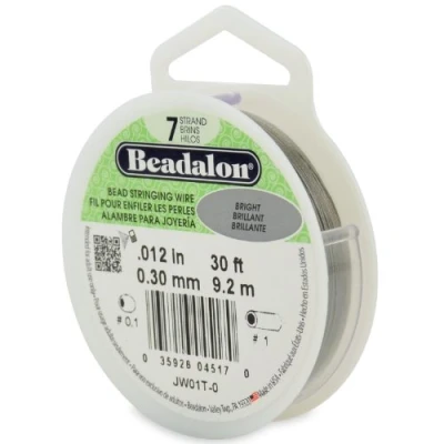 Afbeelding van Beadalon JW01 T 0 Kraal Draad 7 Strand 0,012&quot; (0,30 mm) 30 ft (9,1 m) Helder, 012