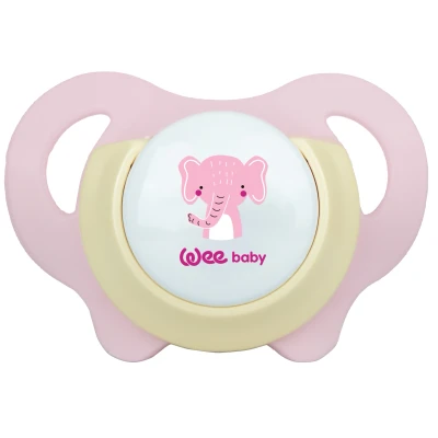 Afbeelding van Weebaby Safari Olifant No.2 6 18 mnd Vlinder Siliconen Fopspeen MW020947