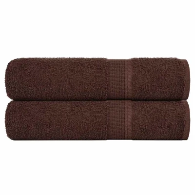 Afbeelding van vidaXL Badhanddoeken 2 st 100x150 cm 360 g/m² 100% katoen bruin