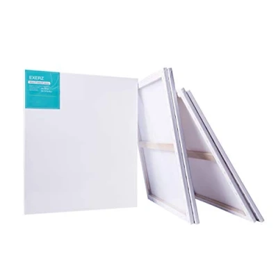 Afbeelding van EXERZ 50x60m Voorgespannen schildersdoeken 4 stuks, 1,7 cm dik,voorgespannen, 100% katoen, drievoudig gegrond, zonder zuur, middelkorrelig