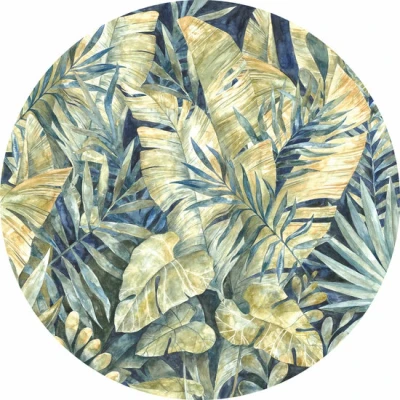 Afbeelding van Komar Fotobehang Feuilles Tropicales 125 x cm (breedte hoogte), rond en zelfklevend (1 stuk)