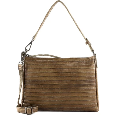 Afbeelding van FREDsBRUDER Leren Schoudertas Layer Crossbag Olive Bruine