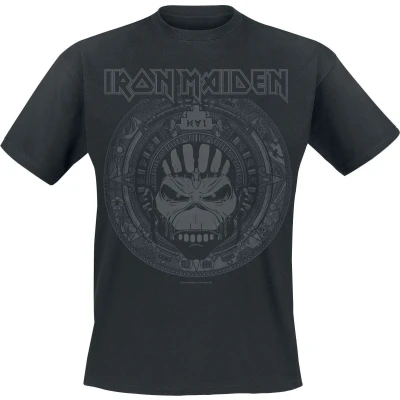 Afbeelding van Iron Maiden Book Of Souls Skull T shirt zwart M Katoen Band merch, Bands, Schedels