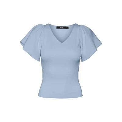 Afbeelding van VERO MODA Dames VMGINNY SS V hals NOOS Trui, skyway, M, M