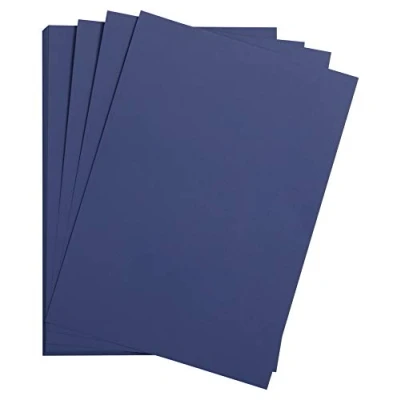 Afbeelding van Clairefontaine Ref 975257C Maya glad gekleurde tekenkaart (verpakking van 25 vellen) 185 g/m² A4 (29,7 x 21cm) Midnight Blue Kleur Diep geverfd, zuurvrij, pH neutraal