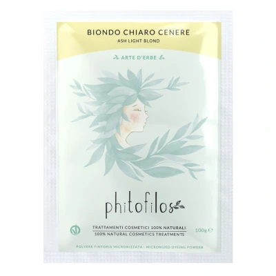 Afbeelding van Phitofilos henna natuurlijke haarverf Licht As Blond biologische en kruiden 100gr