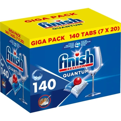 Afbeelding van Finish Quantum All in One regular vaatwastabletten 140 capsules