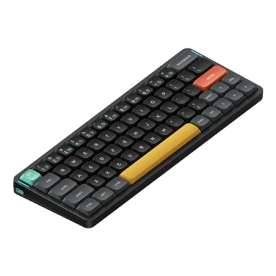 Afbeelding van Nuphy Air60 v2 QMK/VIA Mechanisch Toetsenbord, 60% Low Profile Draadloos Bluetooth 5.1, 2.4GHz en bekabelde verbinding, Compatibel met Windows Mac OS Basalt Black Switch Cowberry